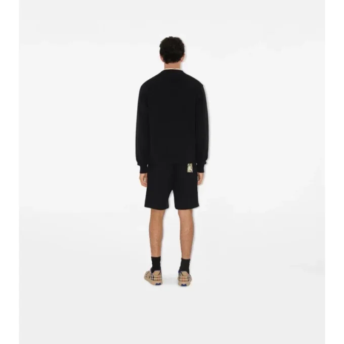 Check Label Cotton Shorts