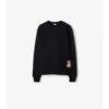 Check Label Cotton Sweatshirt