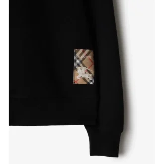 Check Label Cotton Sweatshirt