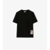 Check Label Cotton T-Shirt