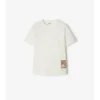 Check Label Cotton T-Shirt