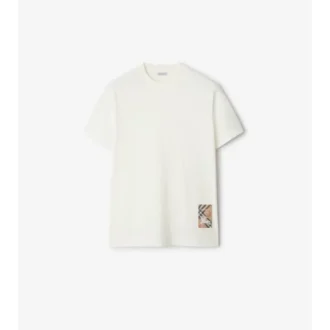 Check Label Cotton T-Shirt