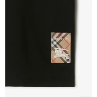 Check Label Cotton T-Shirt