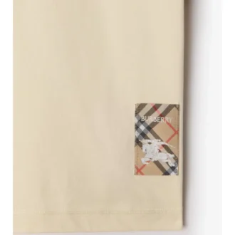 Check Label Cotton T-Shirt