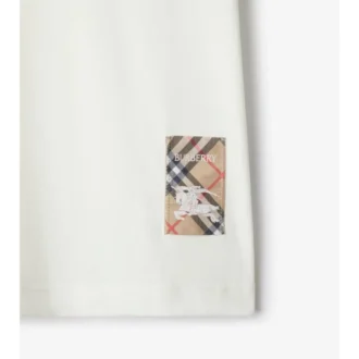 Check Label Cotton T-Shirt