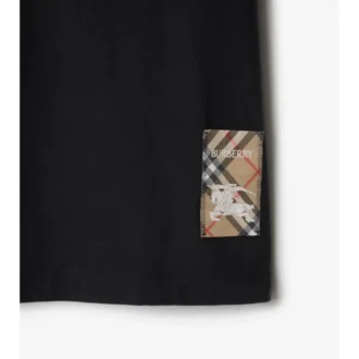 Check Label Cotton T-Shirt