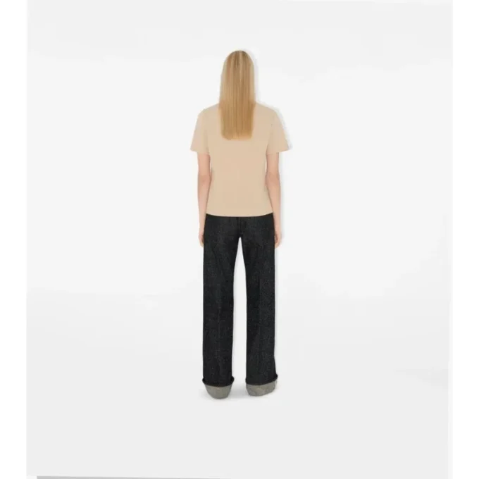 Check Label Cotton T-Shirt