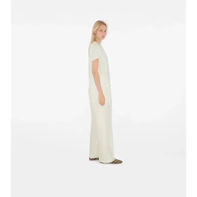 Check Label Cotton T-Shirt
