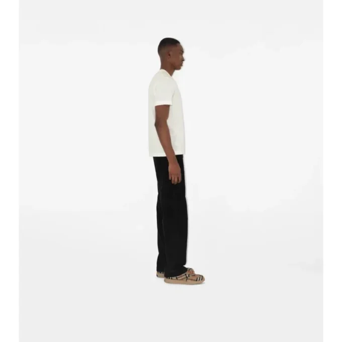 Check Label Cotton T-Shirt