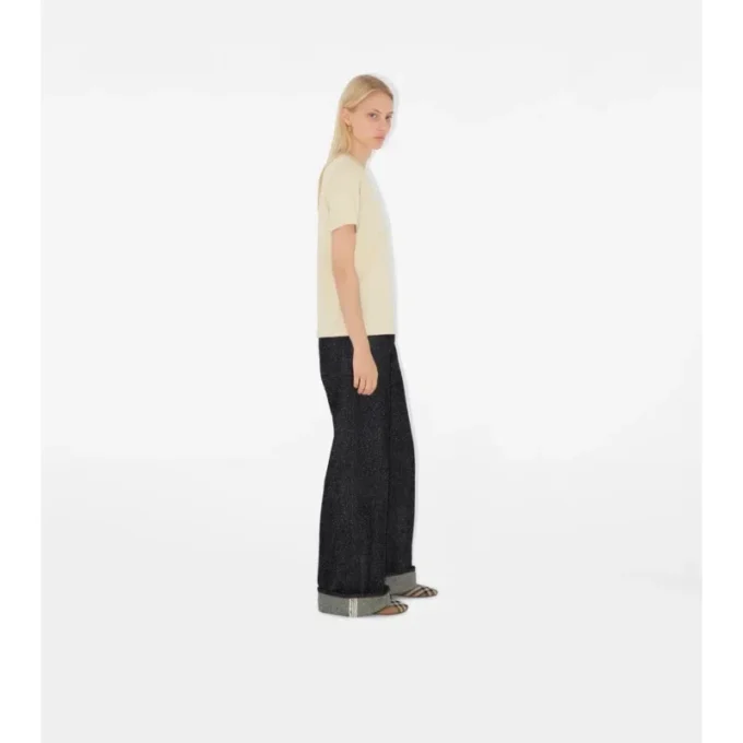 Check Label Cotton T-Shirt