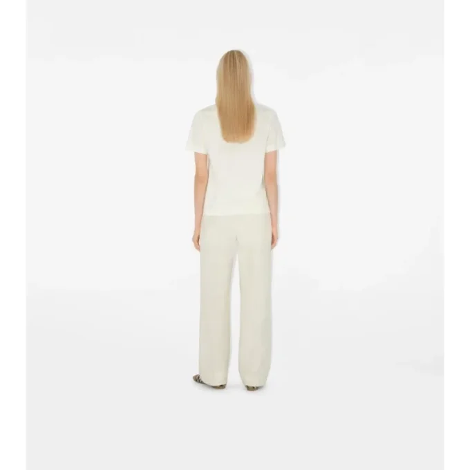Check Label Cotton T-Shirt