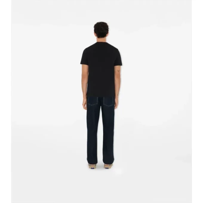 Check Label Cotton T-Shirt