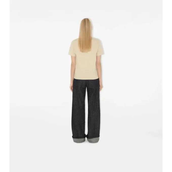 Check Label Cotton T-Shirt