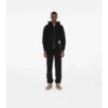 Check Label Cotton Zip Hoodie