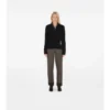 Check Label Wool Cardigan