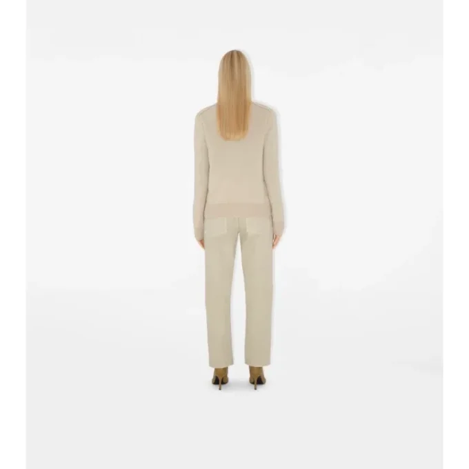 Check Label Wool Cardigan