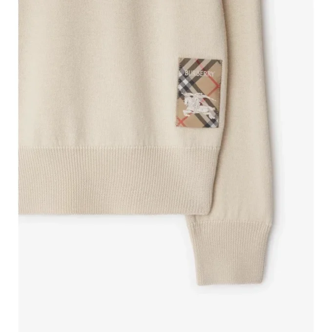 Check Label Wool Sweater