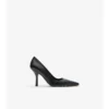 Check Leather Dame High Pumps