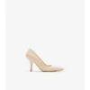 Check Leather Dame High Pumps