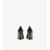 Check Leather Dame High Pumps