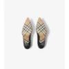 Check Leather Dame High Pumps