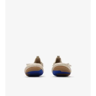 Check Leather Fawn Ballerinas 