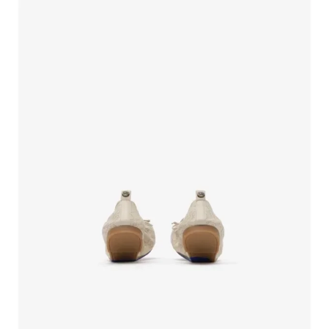Check Leather Fawn Ballerinas 