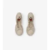 Check Leather Fawn Ballerinas 