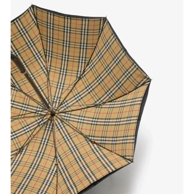 Check-Lined Walking Umbrella