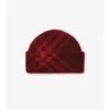 Check Mohair Wool Blend Beanie