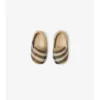 Check Nylon Blend Booties
