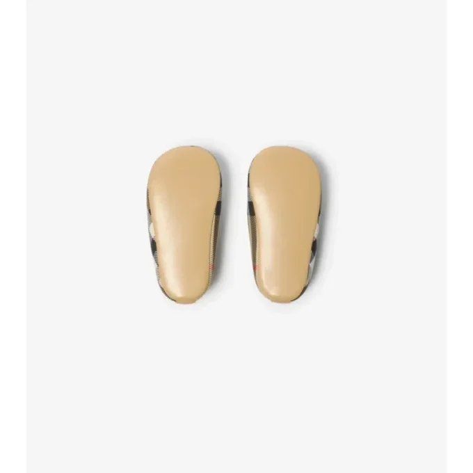 Check Nylon Blend Booties