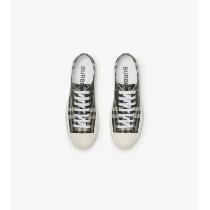 Check Nylon Blend Sneakers