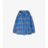 Check Nylon Hooded Jacket