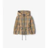 Check Nylon Hooded Jacket