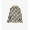 Check Nylon Hooded Jacket