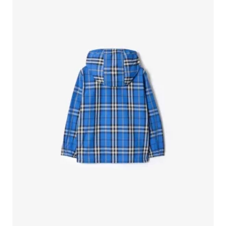 Check Nylon Hooded Jacket