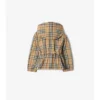 Check Nylon Hooded Jacket