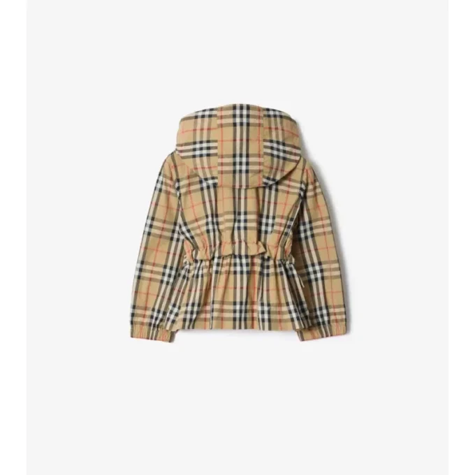 Check Nylon Hooded Jacket