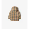 Check Nylon Puffer Coat