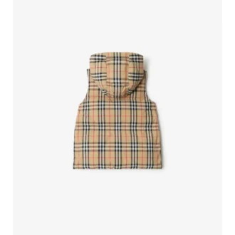 Check Nylon Puffer Gilet