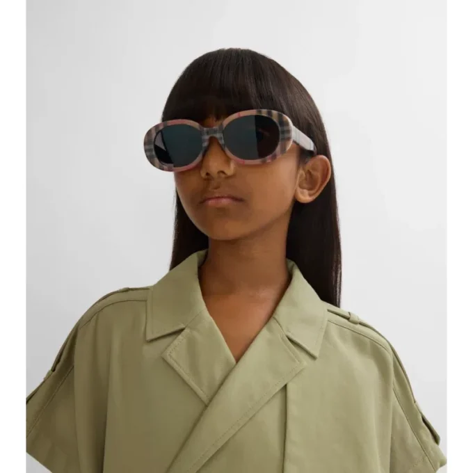 Check Oval Sunglasses