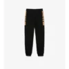 Check Panel Cotton Jogging Pants
