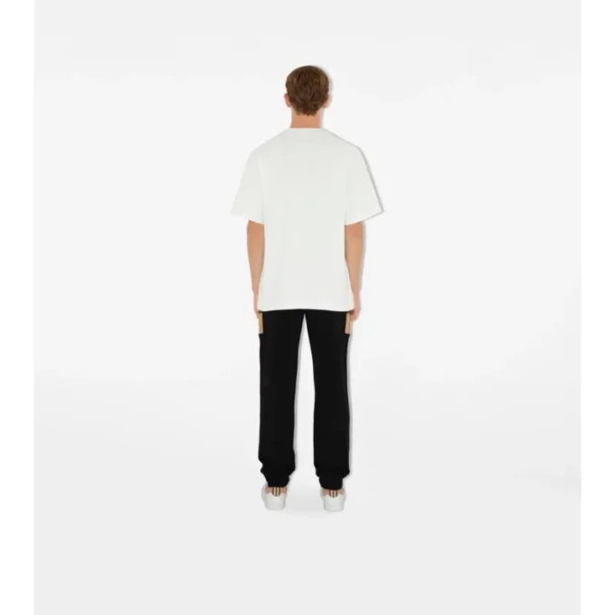 Check Panel Cotton Jogging Pants