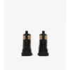 Check Panel Leather Boots