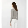 Check Panel Wool Silk Cardigan