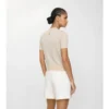 Check Panel Wool Silk Top