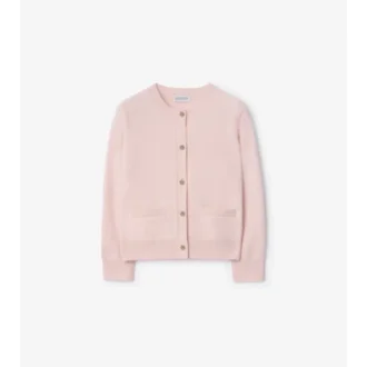 Check Patch Wool Cashmere Cardigan