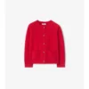 Check Patch Wool Cashmere Cardigan