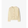 Check Patch Wool Cashmere Cardigan